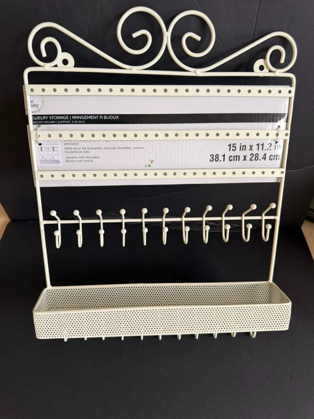 Bead Landing Jewelry Necklace Earrings Wall Display Storage Organizer Metal